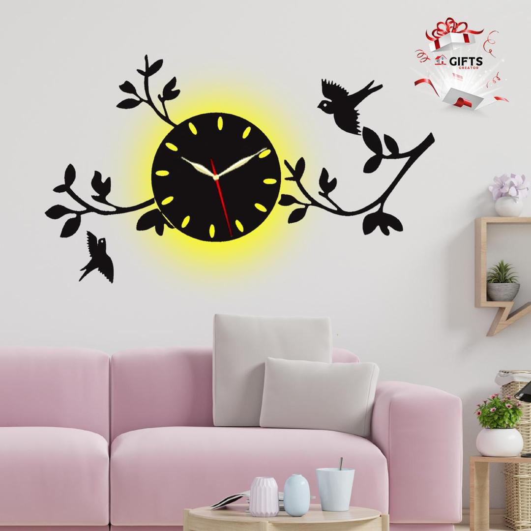 Stylish Black Digital Wall Clock