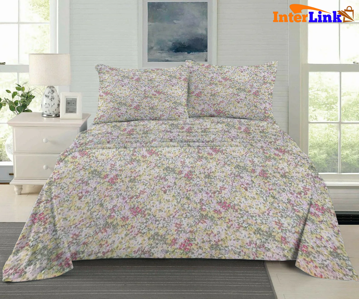 Elegant Soft Floral Pattern Bedsheet Set