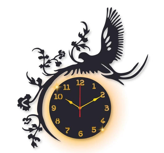 Beautiful Eagle Laminated Wall Clock With Backlight