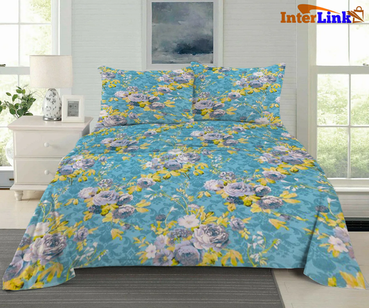 Printed Bedsheets and 2 pillows