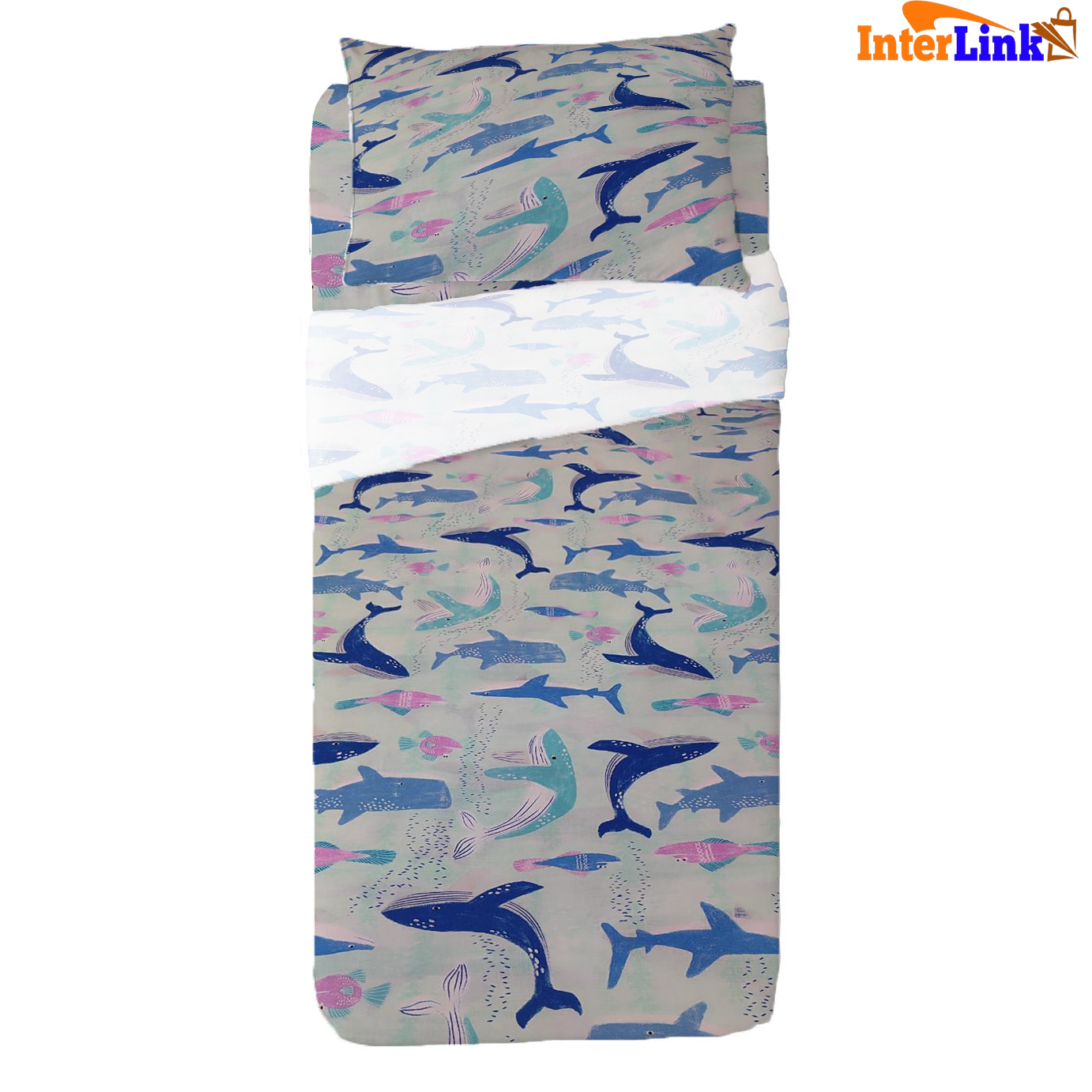 Multicolor shark printed bedsheets