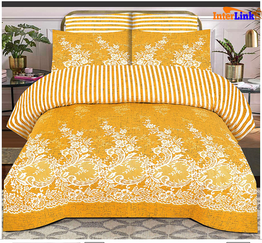 Luxury  Nishat Printed Bedsheet for Elegant Living